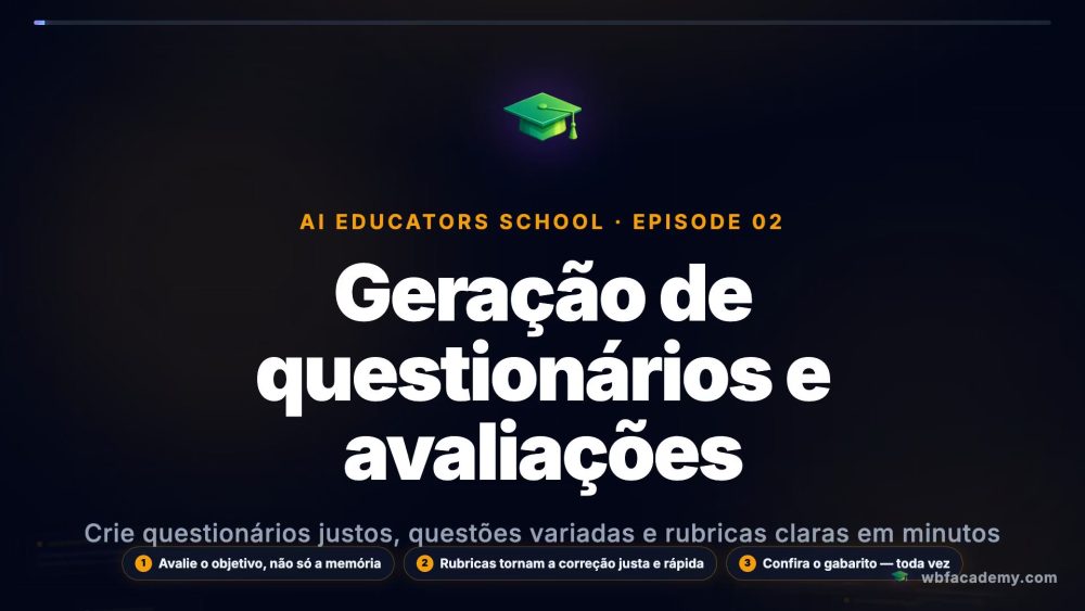 Geração de questionários e avaliações
