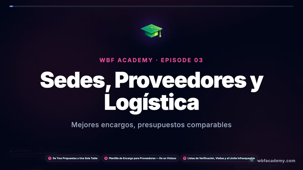 Sedes, Proveedores y Logística