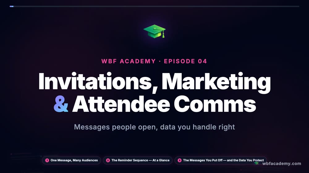 Invitations, Marketing & Attendee Comms
