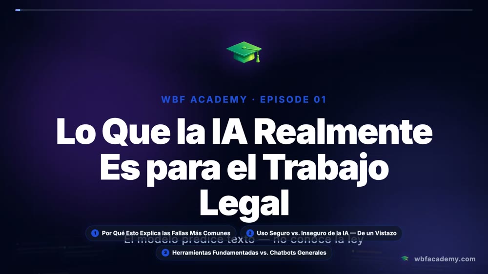 Lo Que la IA Realmente Es para el Trabajo Legal