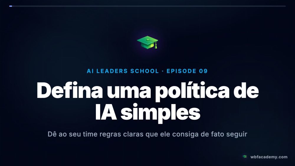 Defina uma política de IA simples