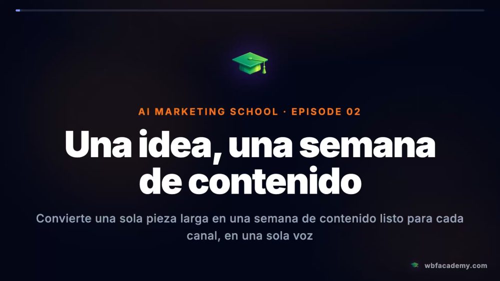Una idea, una semana de contenido