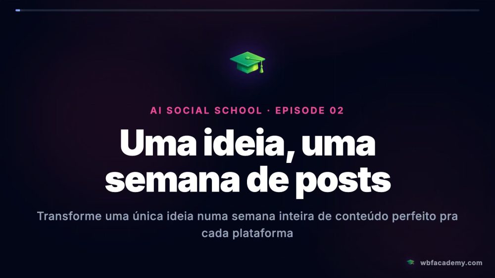 Uma ideia, uma semana de posts