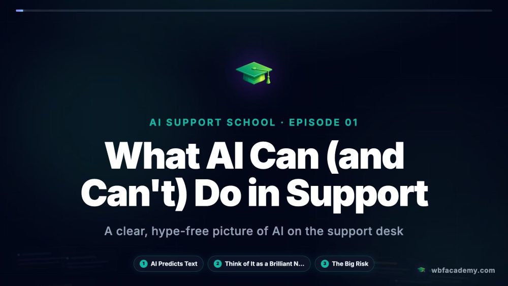 What AI Can (and Can't) Do in Support