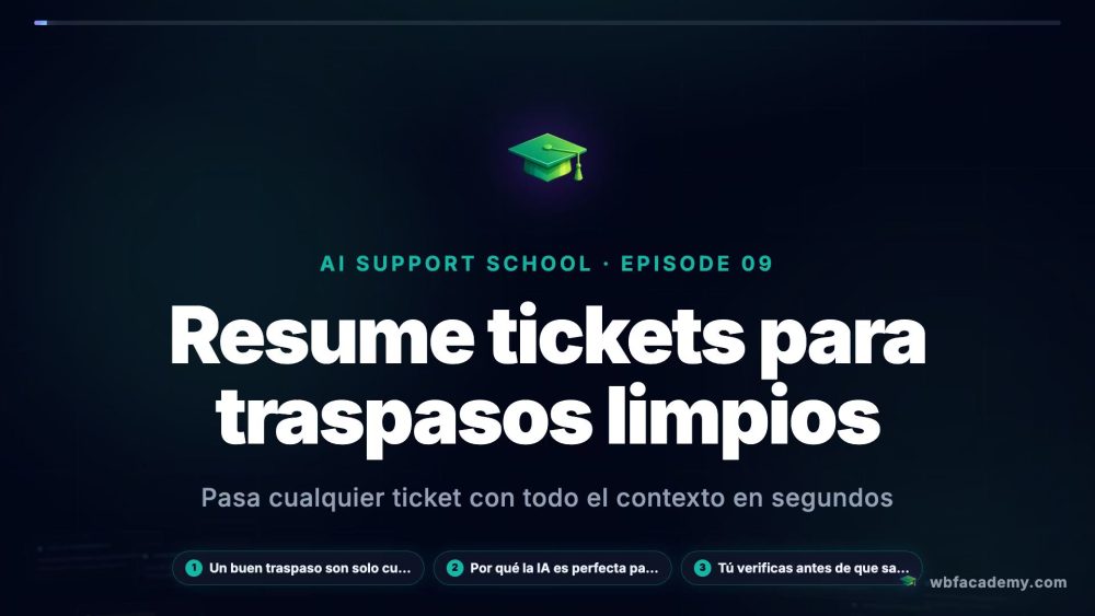 Resume tickets para traspasos limpios