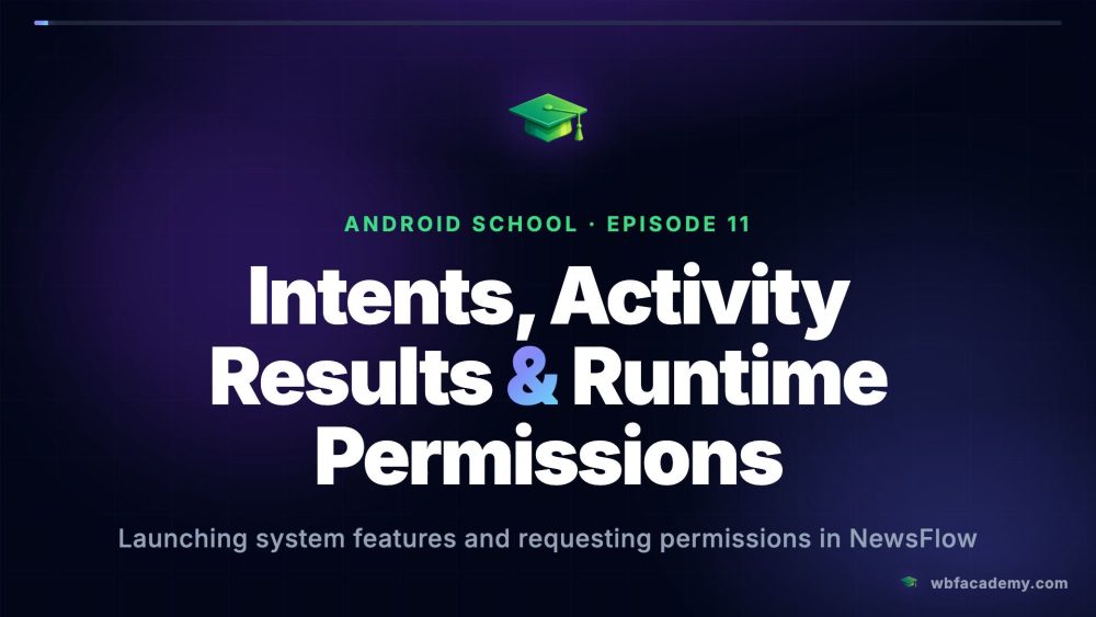 Intents, Activity Results & Runtime Permissions
