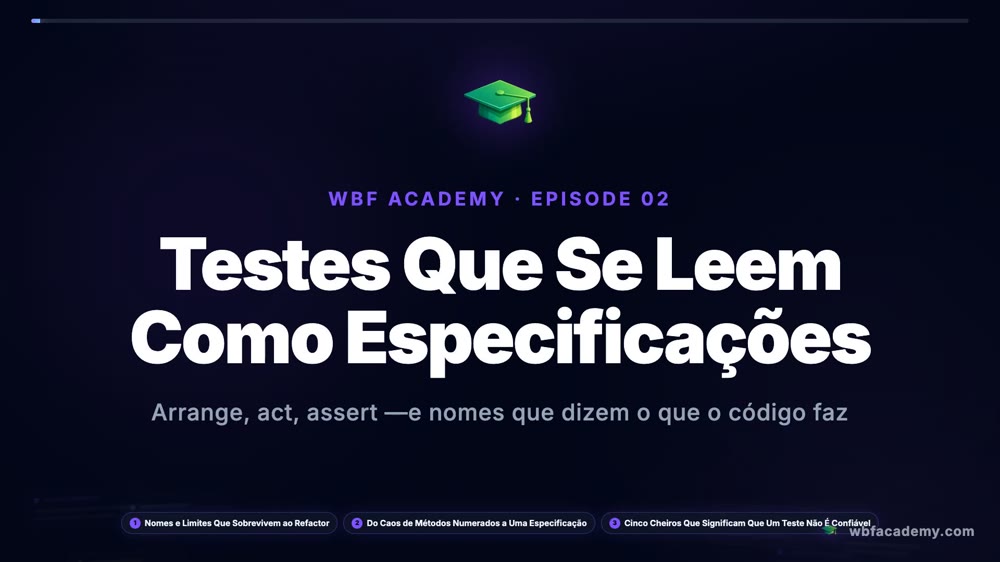 Testes Que Se Leem Como Especificações