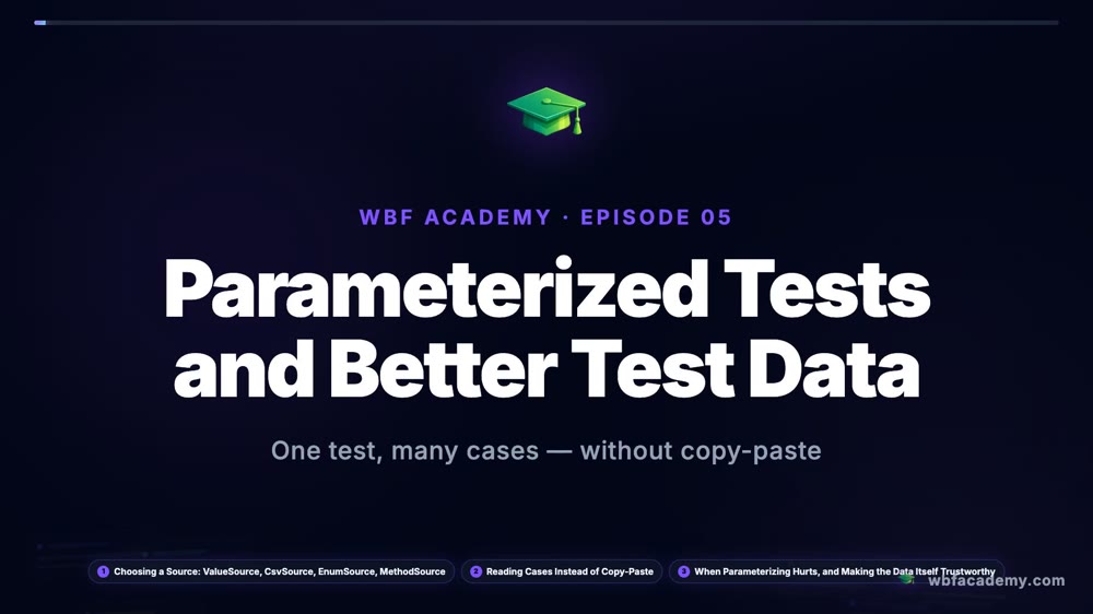 Parameterized Tests and Better Test Data