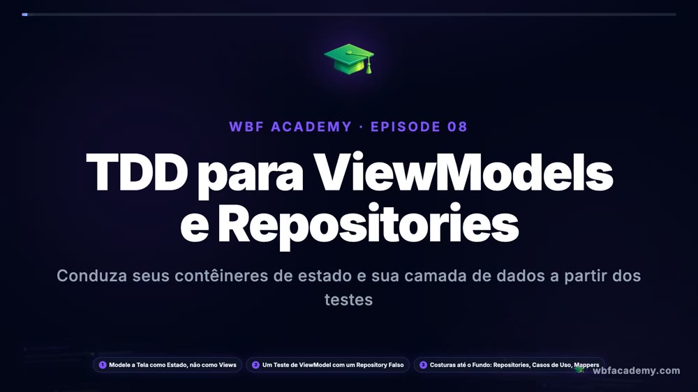 TDD para ViewModels e Repositories