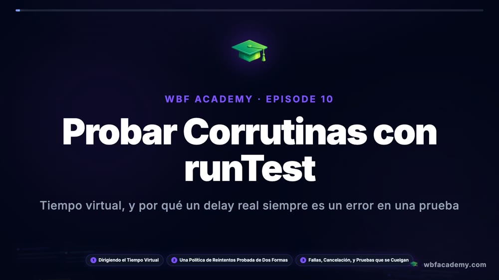 Probar Corrutinas con runTest