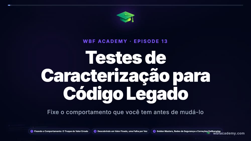 Testes de Caracterização para Código Legado