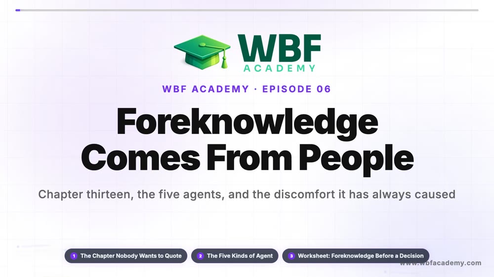 Foreknowledge Comes From People