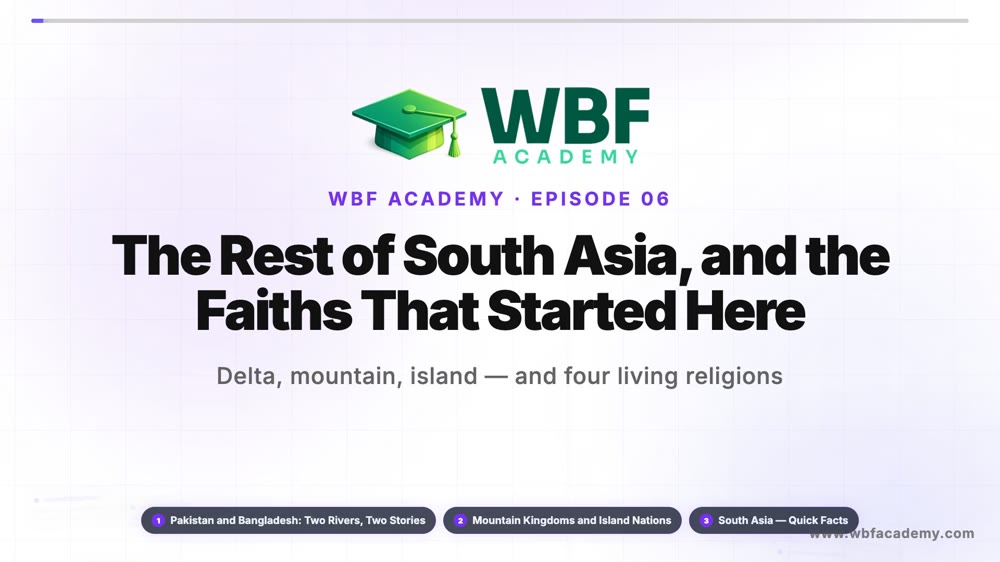 The Rest of South Asia, and the Faiths That Started Here