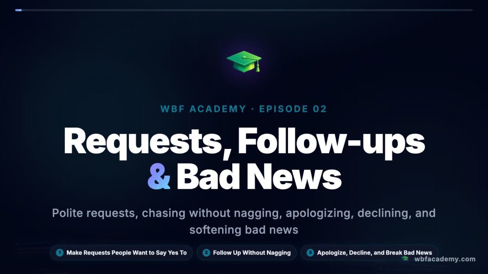 Requests, Follow-ups & Bad News