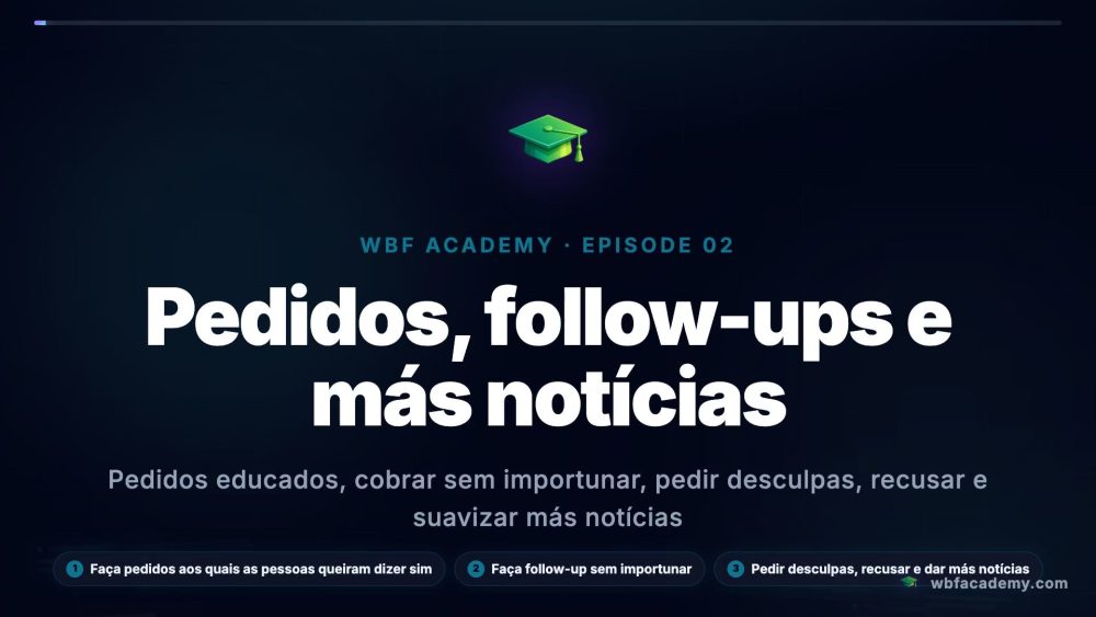 Pedidos, follow-ups e más notícias