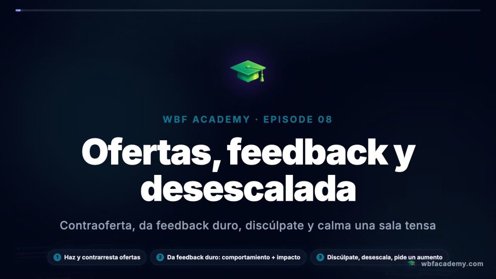 Ofertas, feedback y desescalada