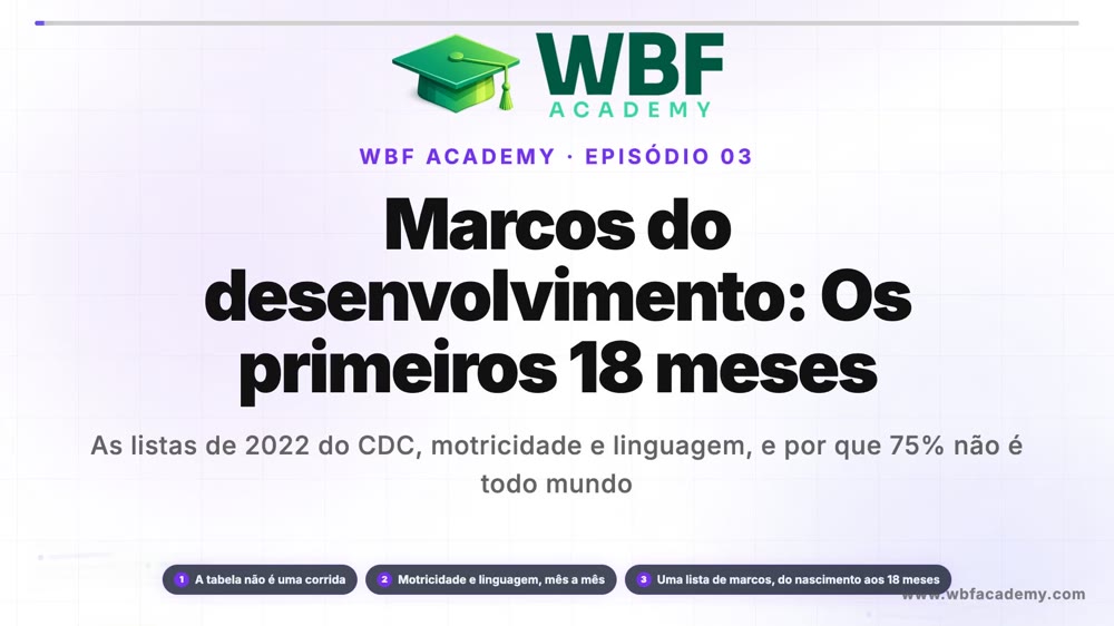 Marcos do desenvolvimento: Os primeiros 18 meses