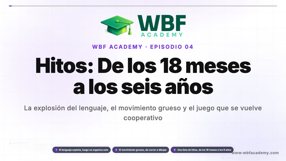 Hitos: De los 18 meses a los seis años