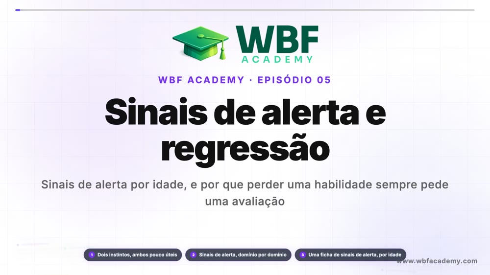 Sinais de alerta e regressão