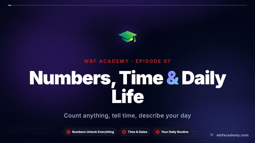 Numbers, Time & Daily Life