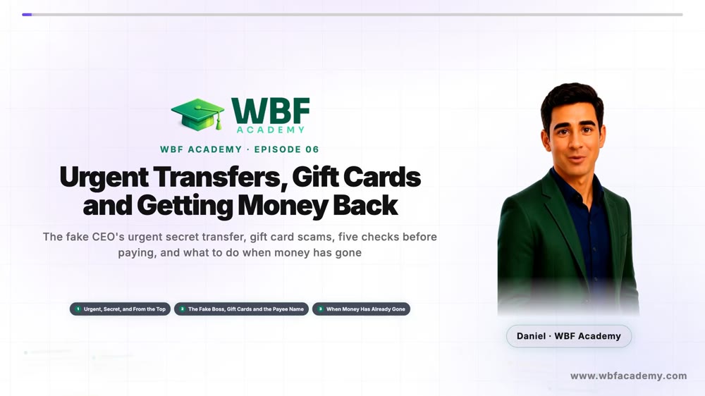 Urgent Transfers, Gift Cards and Getting Money Back
