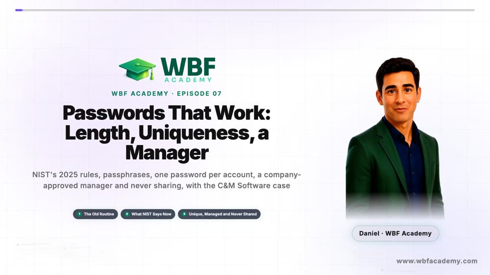Passwords That Work: Length, Uniqueness, a Manager