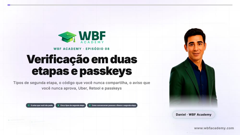 Verificação em duas etapas e passkeys