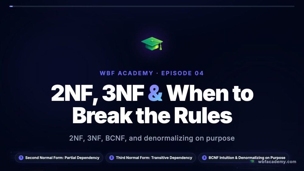2NF, 3NF & When to Break the Rules