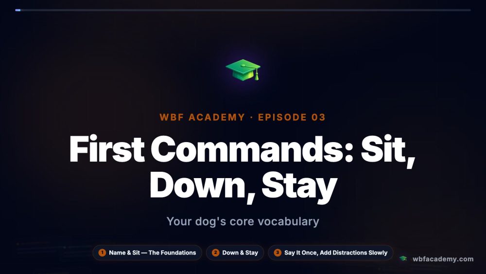 First Commands: Sit, Down, Stay