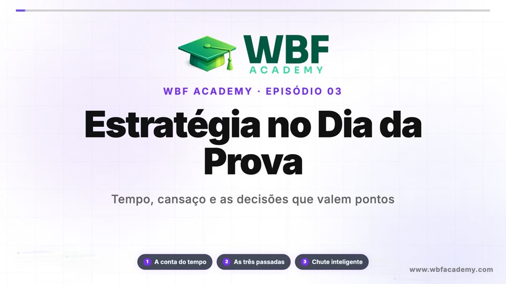 Estratégia no Dia da Prova
