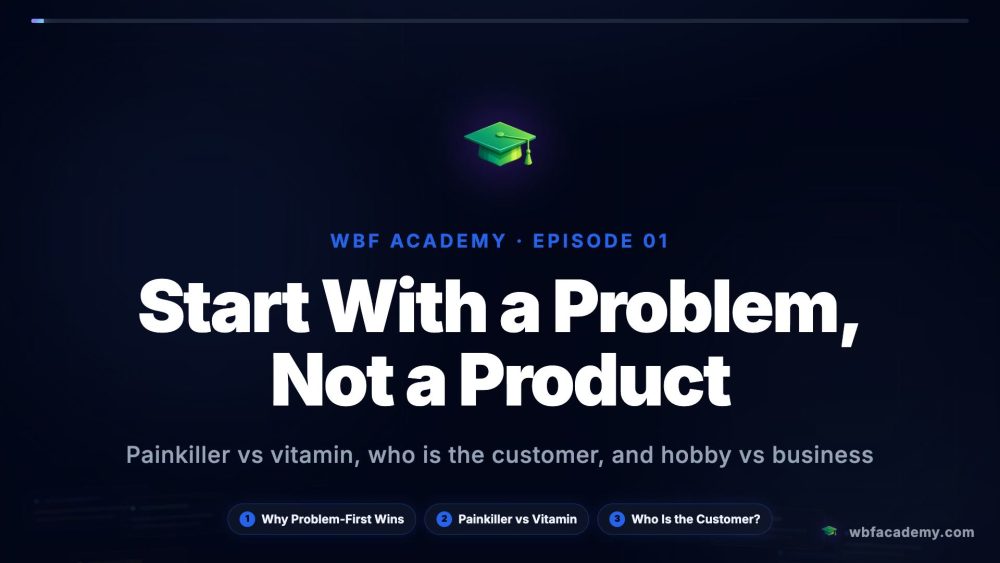 Start With a Problem, Not a Product