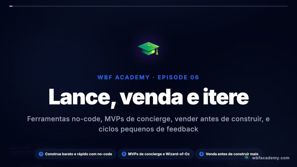 Lance, venda e itere