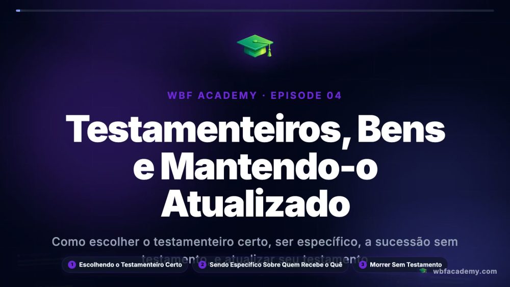 Testamenteiros, Bens e Mantendo-o Atualizado