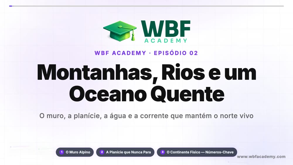Montanhas, Rios e um Oceano Quente