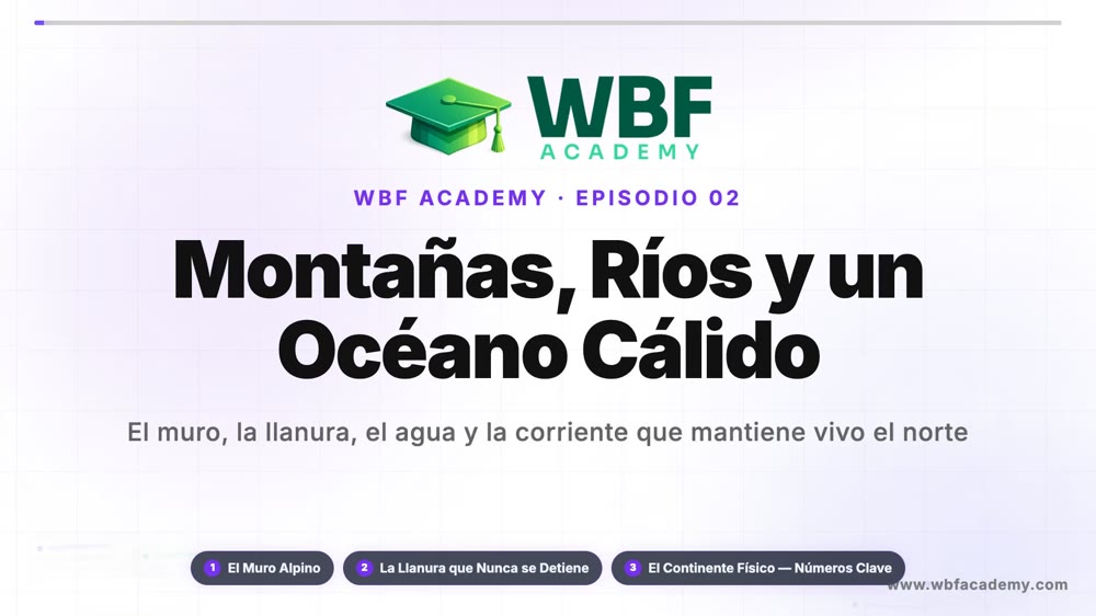 Montañas, Ríos y un Océano Cálido
