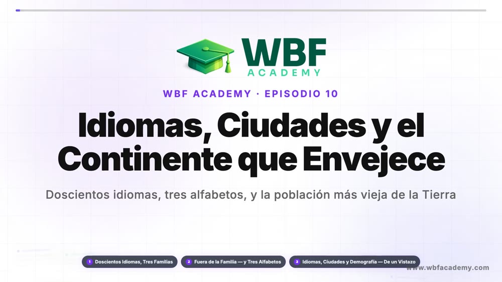Idiomas, Ciudades y el Continente que Envejece