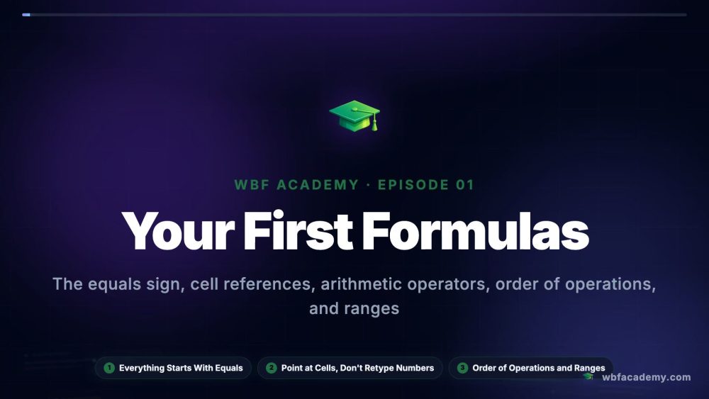 Your First Formulas