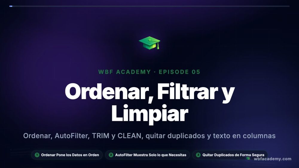 Ordenar, Filtrar y Limpiar
