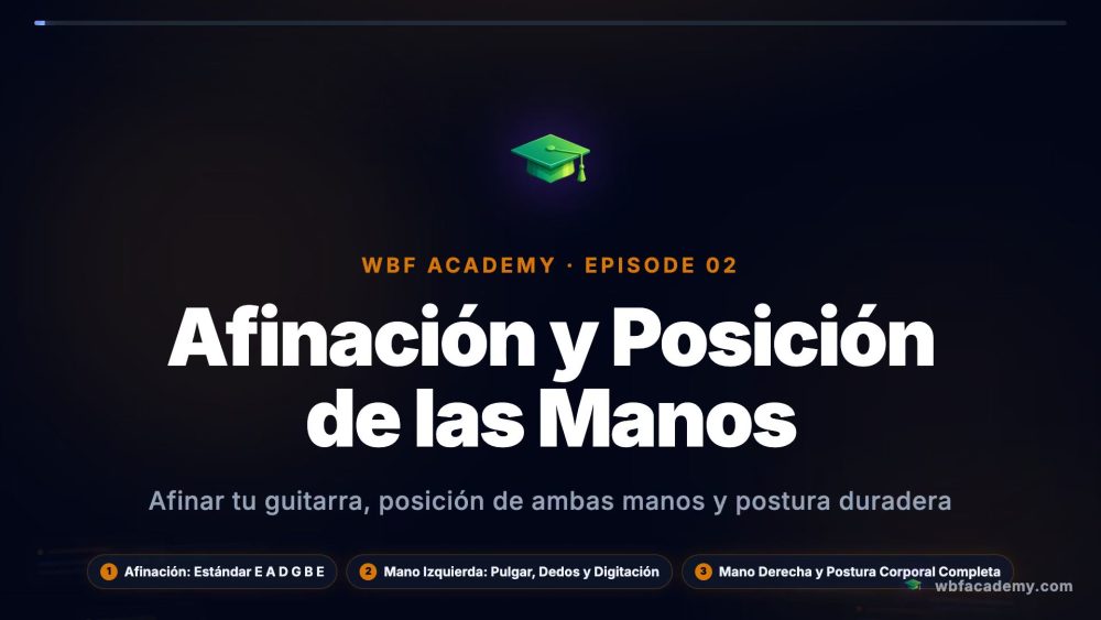 Afinación y Posición de las Manos