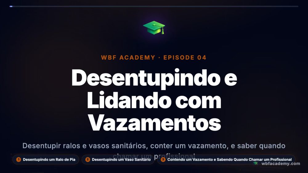Desentupindo e Lidando com Vazamentos