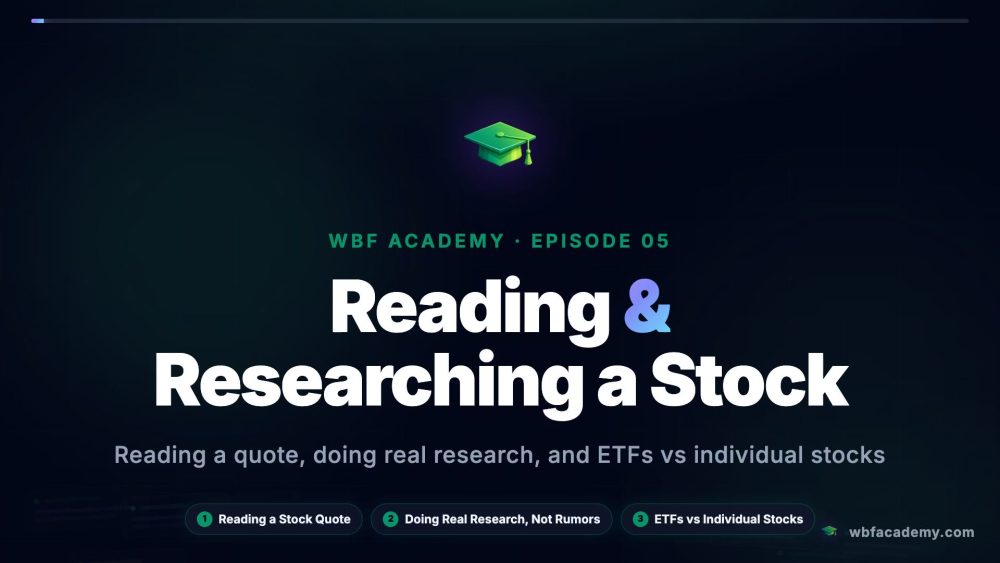 Reading & Researching a Stock