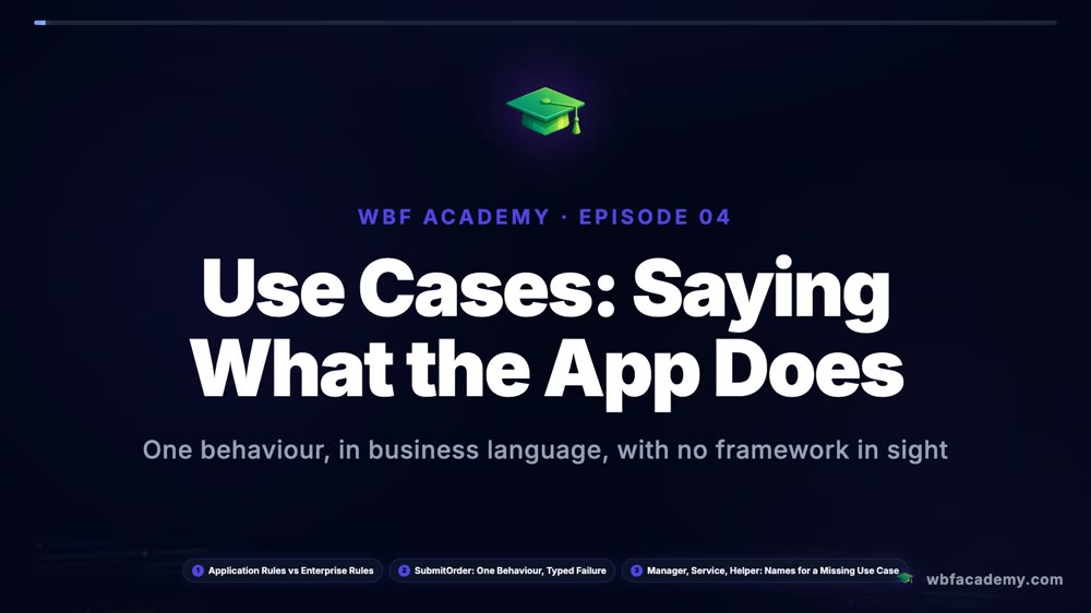 Use Cases: Saying What the App Does