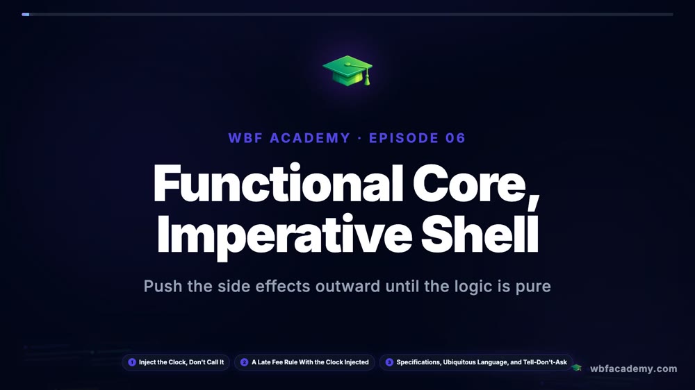 Functional Core, Imperative Shell