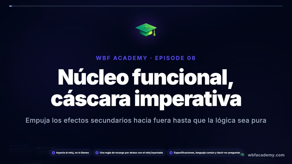 Núcleo funcional, cáscara imperativa