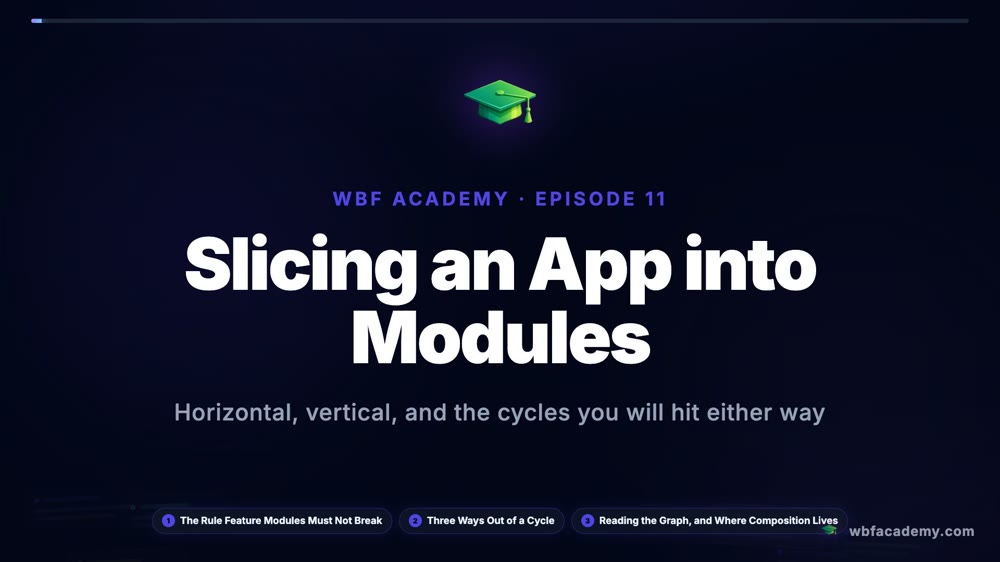 Slicing an App into Modules