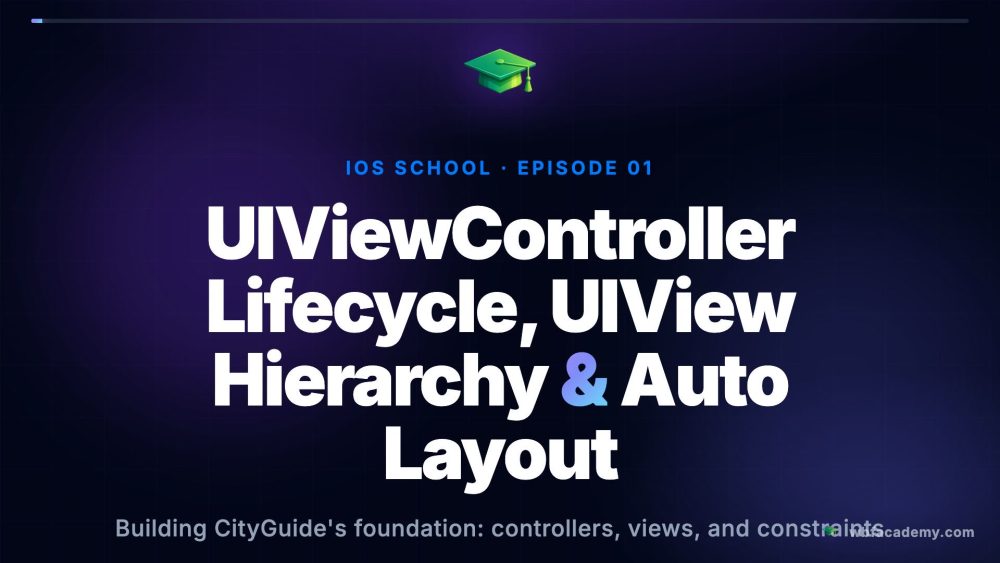 UIViewController Lifecycle, UIView Hierarchy & Auto Layout