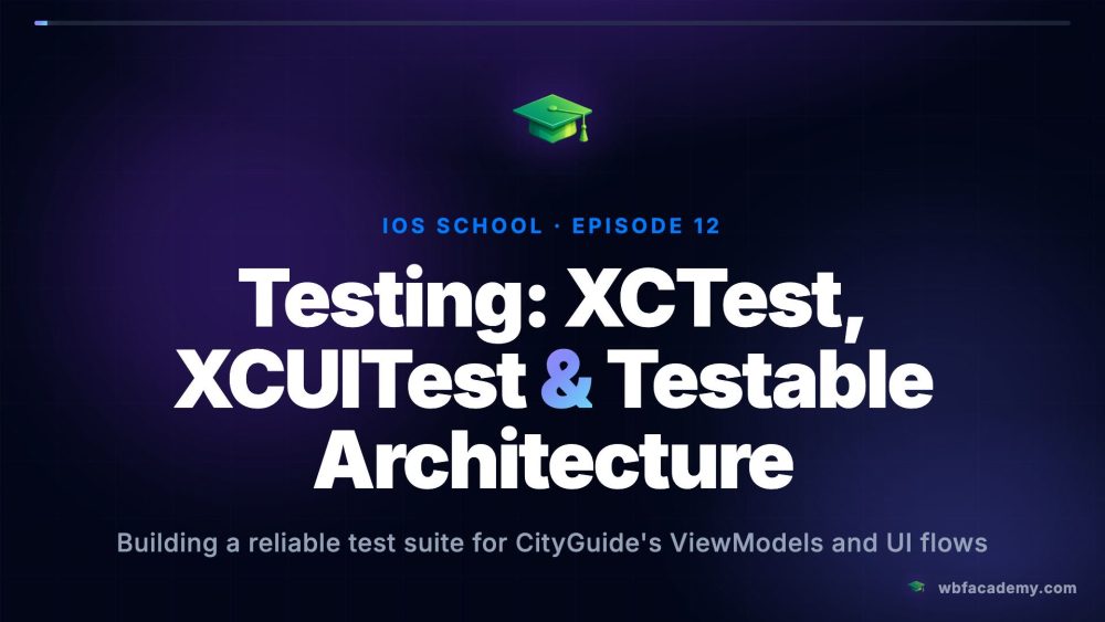Testing: XCTest, XCUITest & Testable Architecture