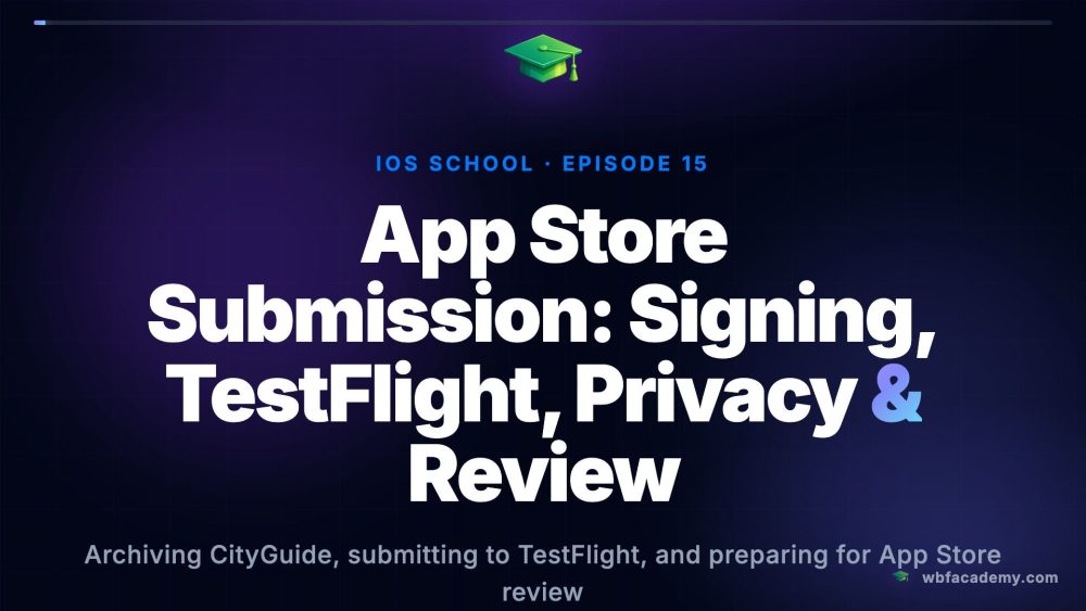 App Store Submission: Signing, TestFlight, Privacy & Review