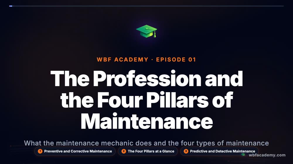 The Profession and the Four Pillars of Maintenance