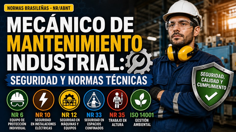 Mecánico de Mantenimiento Industrial: Seguridad y Normas Técnicas